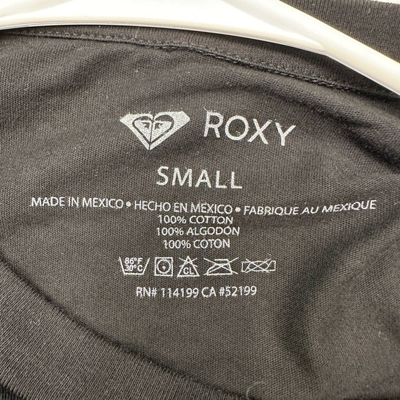 Roxy Beach Classics LS Surf Shirt Black with Logo - size small - Picture 4 of 5